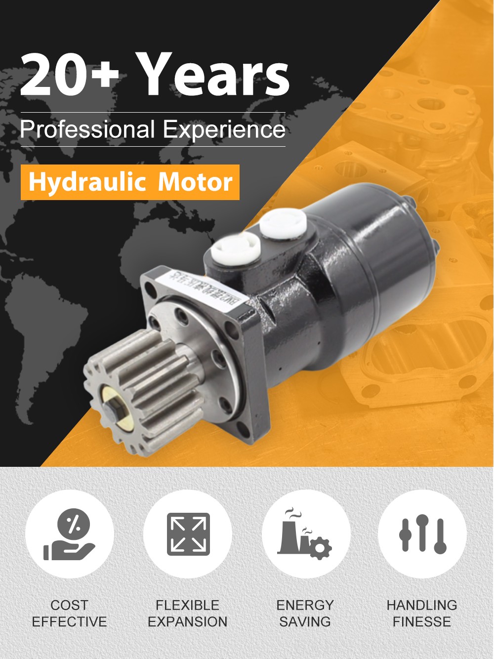 BMR_Cycloid Hydraulic Motor-2 63 cc/r 53 Lpm Hydraulic Motor detailed image